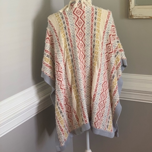 Cabi Cozy Cardigan Wrap bohemian multicolored festive fringe fall Lagenlook - Picture 7 of 14